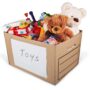 box of toys that will be donated